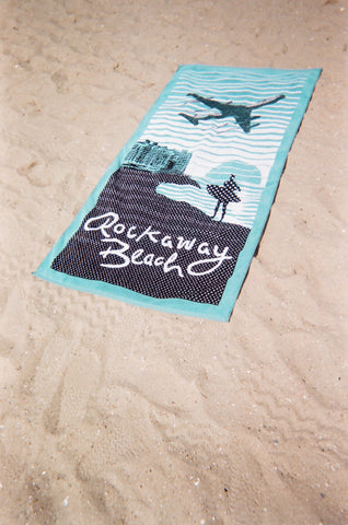 Rockaway Beach Souvenir Terry Towel Plane
